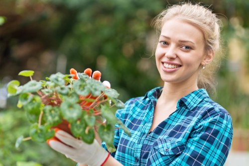 Landscaping team promoting ethical labour standards